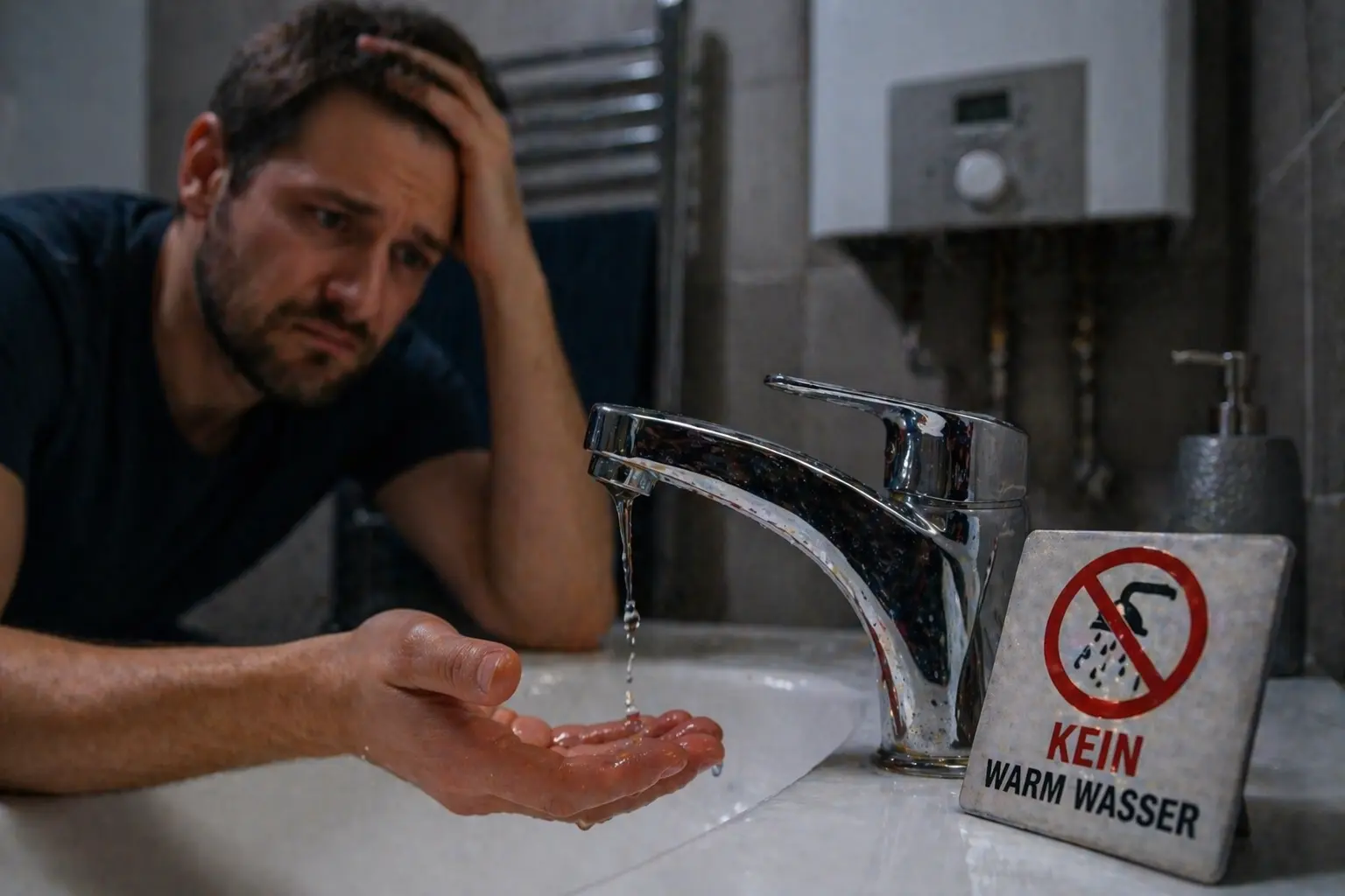Kein Warmwasser am Wasserhahn – Reparatur nötig